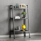Contemporary Ladder Bookshelf Metal Open Back Bookcase for Office 24"L x 14"W x 43"H Black Clearhalo 'Bookcases' 'furn' 'furn_bookcases' 'Furniture' 'Office Furniture' 5369198