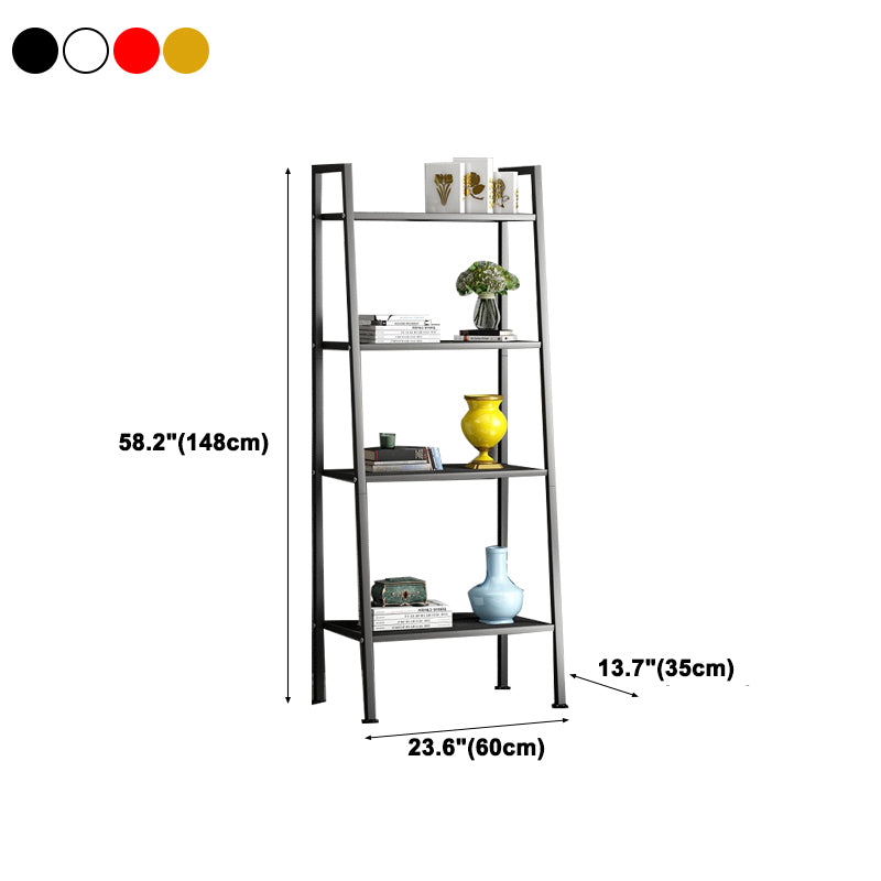 Contemporary Ladder Bookshelf Metal Open Back Bookcase for Office Clearhalo 'Bookcases' 'furn' 'furn_bookcases' 'Furniture' 'Office Furniture' 5369206