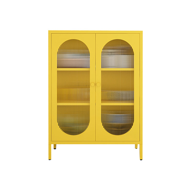 Modern Style Bookshelf Closed Back Bookcase with Door for Office 31"L x 14"W x 40"H Yellow Clearhalo 'Bookcases' 'furn' 'furn_bookcases' 'Furniture' 'Office Furniture' 5369217