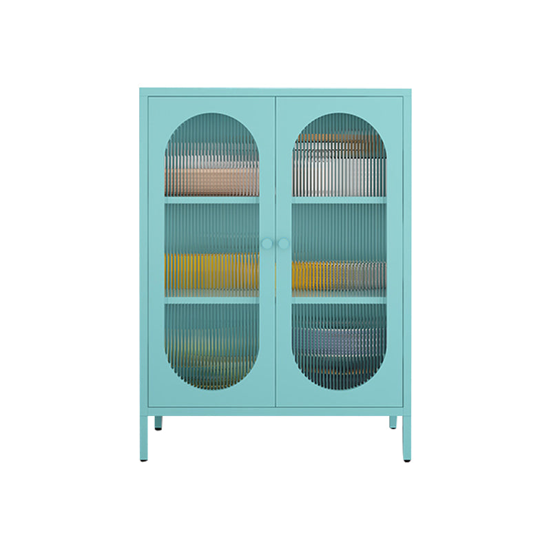 Modern Style Bookshelf Closed Back Bookcase with Door for Office 31"L x 14"W x 40"H Sky Blue Clearhalo 'Bookcases' 'furn' 'furn_bookcases' 'Furniture' 'Office Furniture' 5369218
