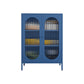 Modern Style Bookshelf Closed Back Bookcase with Door for Office 31"L x 14"W x 40"H Dark Blue Clearhalo 'Bookcases' 'furn' 'furn_bookcases' 'Furniture' 'Office Furniture' 5369223