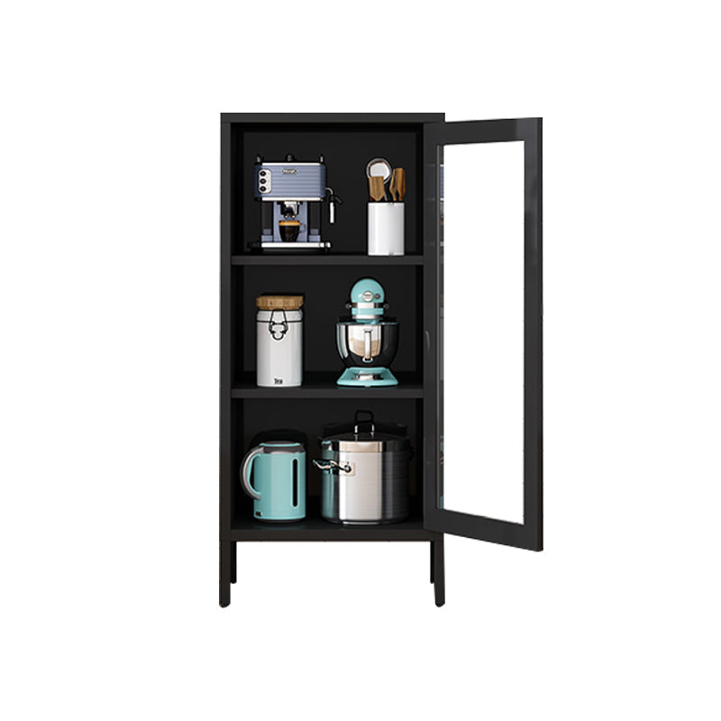 Modern Style Bookshelf Closed Back Bookcase with Door for Office 19.7"L x 13.8"W x 41.7"H Black Clearhalo 'Bookcases' 'furn' 'furn_bookcases' 'Furniture' 'Office Furniture' 5369226