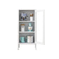 Modern Style Bookshelf Closed Back Bookcase with Door for Office 19.7"L x 13.8"W x 41.7"H White Clearhalo 'Bookcases' 'furn' 'furn_bookcases' 'Furniture' 'Office Furniture' 5369229