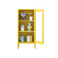 Modern Style Bookshelf Closed Back Bookcase with Door for Office 19.7"L x 13.8"W x 41.7"H Yellow Clearhalo 'Bookcases' 'furn' 'furn_bookcases' 'Furniture' 'Office Furniture' 5369231