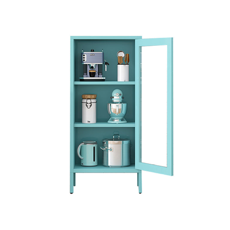 Modern Style Bookshelf Closed Back Bookcase with Door for Office 19.7"L x 13.8"W x 41.7"H Sky Blue Clearhalo 'Bookcases' 'furn' 'furn_bookcases' 'Furniture' 'Office Furniture' 5369232