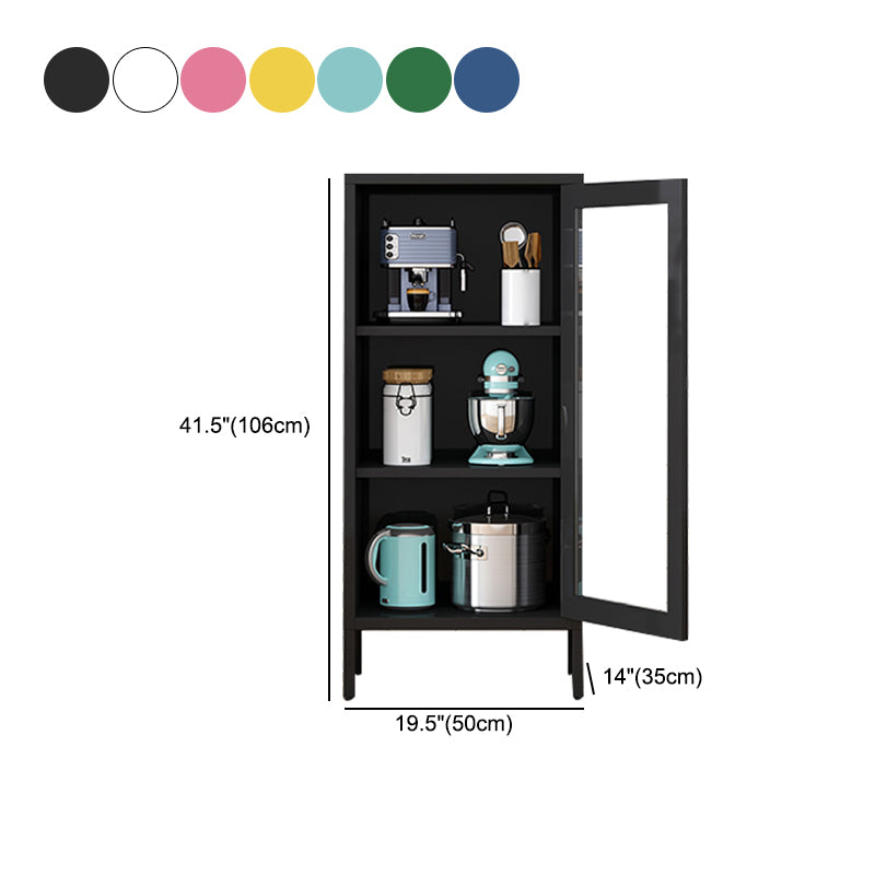 Modern Style Bookshelf Closed Back Bookcase with Door for Office Clearhalo 'Bookcases' 'furn' 'furn_bookcases' 'Furniture' 'Office Furniture' 5369236