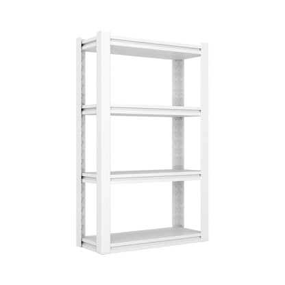 Modern Style Metal Bookshelf White Open Back Bookcase for Home Office