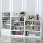 Closed Metal Bookshelf Modern Home Living Room Rectangular Bookcase