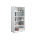 Closed Metal Bookshelf Modern Home Living Room Rectangular Bookcase