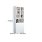 Closed Metal Bookshelf Modern Home Living Room Rectangular Bookcase
