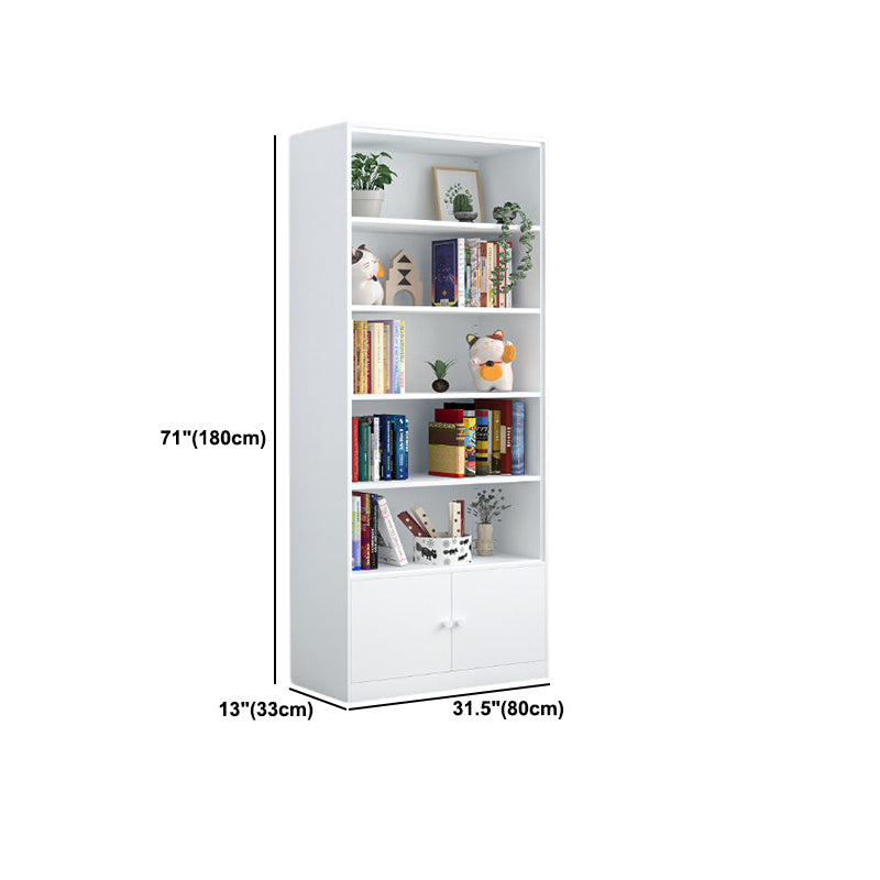 Closed Metal Bookshelf Modern Home Living Room Rectangular Bookcase
