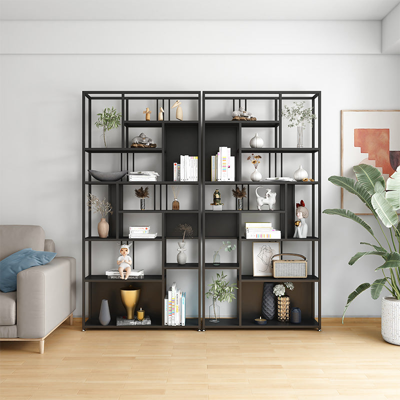 Metal Rectangle Open Bookcase Scandinavian Home Office Etagere Bookcase