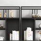 Metal Rectangle Open Bookcase Scandinavian Home Office Etagere Bookcase