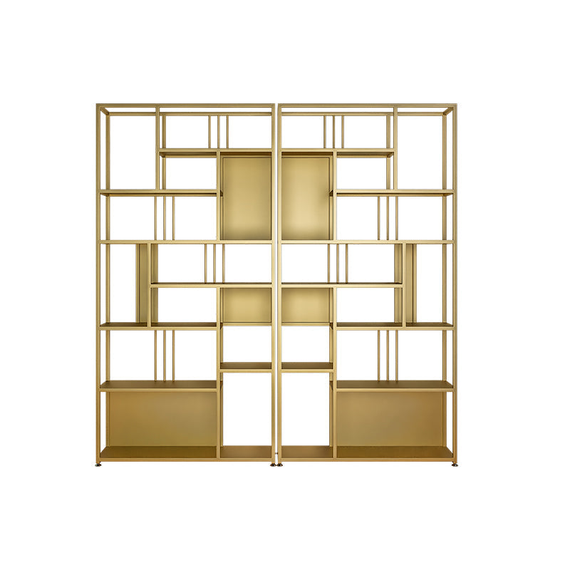 Metal Rectangle Open Bookcase Scandinavian Home Office Etagere Bookcase
