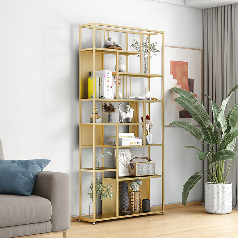 Metal Rectangle Open Bookcase Scandinavian Home Office Etagere Bookcase
