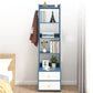 Engineered Wood Bookshelf Open Back Contemporary Bookcase for Home