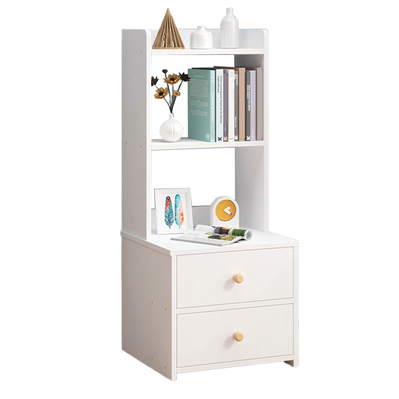 Engineered Wood Bookshelf Open Back Contemporary Bookcase for Home