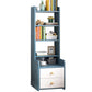 Engineered Wood Bookshelf Open Back Contemporary Bookcase for Home