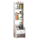 Engineered Wood Bookshelf Open Back Contemporary Bookcase for Home
