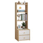Engineered Wood Bookshelf Open Back Contemporary Bookcase for Home