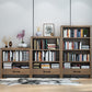 Standard Solid Wood Bookshelf Scandinavian Closed Back Bookcase