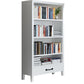 Standard Solid Wood Bookshelf Scandinavian Closed Back Bookcase