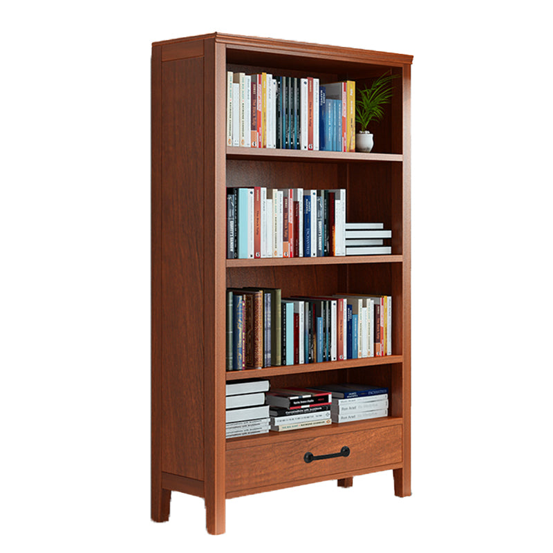 Standard Solid Wood Bookshelf Scandinavian Closed Back Bookcase