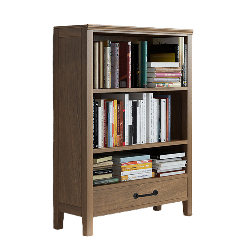 Standard Solid Wood Bookshelf Scandinavian Closed Back Bookcase