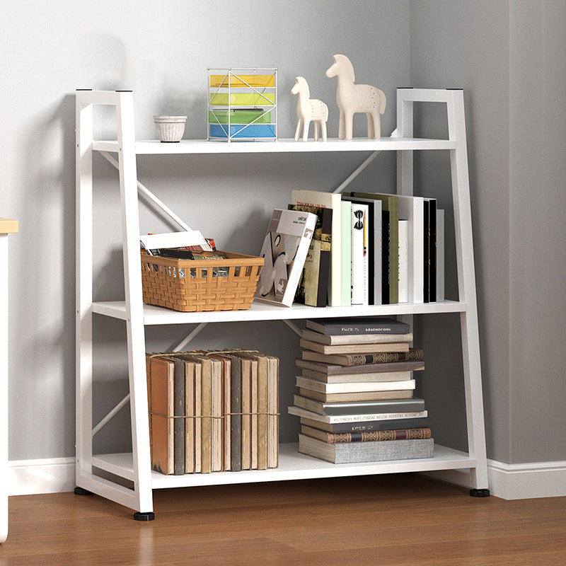 Modern Home Steel Book Shelf Ladder 12"W Matte Finish Bookcase Clearhalo 'Bookcases' 'furn' 'furn_bookcases' 'Furniture' 'Office Furniture' 5369413