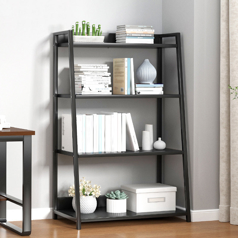 Modern Home Steel Book Shelf Ladder 12"W Matte Finish Bookcase Clearhalo 'Bookcases' 'furn' 'furn_bookcases' 'Furniture' 'Office Furniture' 5369416