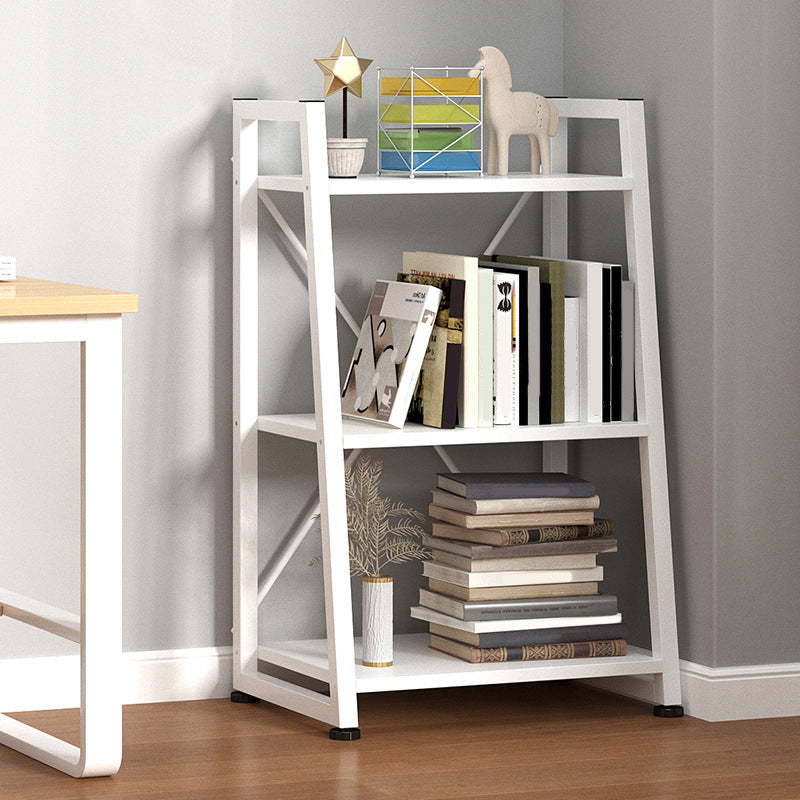 Modern Home Steel Book Shelf Ladder 12"W Matte Finish Bookcase Clearhalo 'Bookcases' 'furn' 'furn_bookcases' 'Furniture' 'Office Furniture' 5369418
