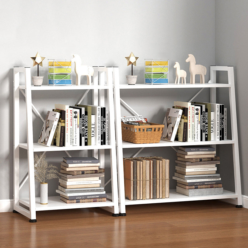 Modern Home Steel Book Shelf Ladder 12"W Matte Finish Bookcase Clearhalo 'Bookcases' 'furn' 'furn_bookcases' 'Furniture' 'Office Furniture' 5369427