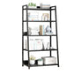 Modern Home Steel Book Shelf Ladder 12"W Matte Finish Bookcase 23.6"L x 12.2"W x 47.2"H Black Clearhalo 'Bookcases' 'furn' 'furn_bookcases' 'Furniture' 'Office Furniture' 5369429