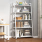 Modern Home Steel Book Shelf Ladder 12"W Matte Finish Bookcase Clearhalo 'Bookcases' 'furn' 'furn_bookcases' 'Furniture' 'Office Furniture' 5369430