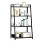 Modern Home Steel Book Shelf Ladder 12"W Matte Finish Bookcase 19.7"L x 12.2"W x 38.2"H Black Clearhalo 'Bookcases' 'furn' 'furn_bookcases' 'Furniture' 'Office Furniture' 5369433