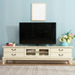 Traditional Enclosed Storage TV Stand Wooden TV Cabinet with Splayed Wooden Legs Ivory Clearhalo 'furn' 'furn_tv_stands_entertainment_centers' 'Furniture' 'Living Room Furniture' 'TV Stands & Entertainment Centers' 'TV Stands & Media Storage Furniture' 'tv_stands_entertainment_centers' 5369446