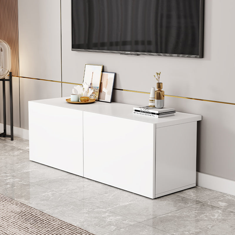 Mobile TV moderno con cassetti/armadi in bianco, console TV in finto legno