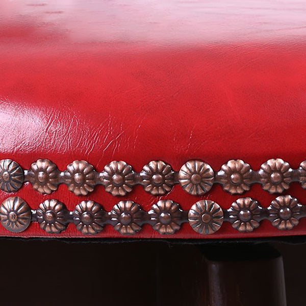 Moderner rotierbarer Rückenlehne Counterhocker Holz Café Barhocker mit Lederkissen