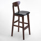 Scandinavian Coffee Shop Armless Stool Matte Finish Upholstered Bar Stools Black Brown 1 Piece Clearhalo 'Bar Furniture' 'Bar Stools' 'bar_stools' 'furn' 'furn_bar_stools' 'Furniture' 'Kitchen & Dining Furniture' 5370956