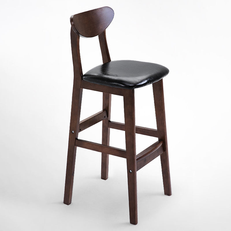 Scandinavian Coffee Shop Armless Stool Matte Finish Upholstered Bar Stools Black Brown 1 Piece Clearhalo 'Bar Furniture' 'Bar Stools' 'bar_stools' 'furn' 'furn_bar_stools' 'Furniture' 'Kitchen & Dining Furniture' 5370956