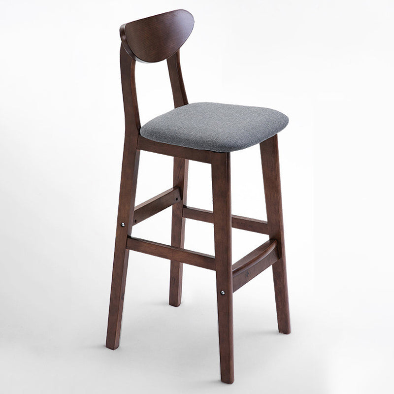 Scandinavian Coffee Shop Armless Stool Matte Finish Upholstered Bar Stools Grey Brown 1 Piece Clearhalo 'Bar Furniture' 'Bar Stools' 'bar_stools' 'furn' 'furn_bar_stools' 'Furniture' 'Kitchen & Dining Furniture' 5370958