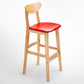 Scandinavian Coffee Shop Armless Stool Matte Finish Upholstered Bar Stools Red Natural 1 Piece Clearhalo 'Bar Furniture' 'Bar Stools' 'bar_stools' 'furn' 'furn_bar_stools' 'Furniture' 'Kitchen & Dining Furniture' 5370964