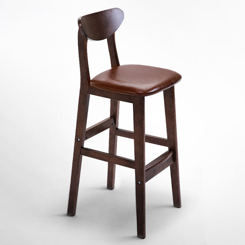 Scandinavian Coffee Shop Armless Stool Matte Finish Upholstered Bar Stools Brown Brown 1 Piece Clearhalo 'Bar Furniture' 'Bar Stools' 'bar_stools' 'furn' 'furn_bar_stools' 'Furniture' 'Kitchen & Dining Furniture' 5370970