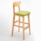 Scandinavian Coffee Shop Armless Stool Matte Finish Upholstered Bar Stools Green Natural 1 Piece Clearhalo 'Bar Furniture' 'Bar Stools' 'bar_stools' 'furn' 'furn_bar_stools' 'Furniture' 'Kitchen & Dining Furniture' 5370977