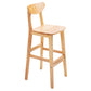 Scandinavian Coffee Shop Armless Stool Matte Finish Upholstered Bar Stools Wood Natural 1 Piece Clearhalo 'Bar Furniture' 'Bar Stools' 'bar_stools' 'furn' 'furn_bar_stools' 'Furniture' 'Kitchen & Dining Furniture' 5370978