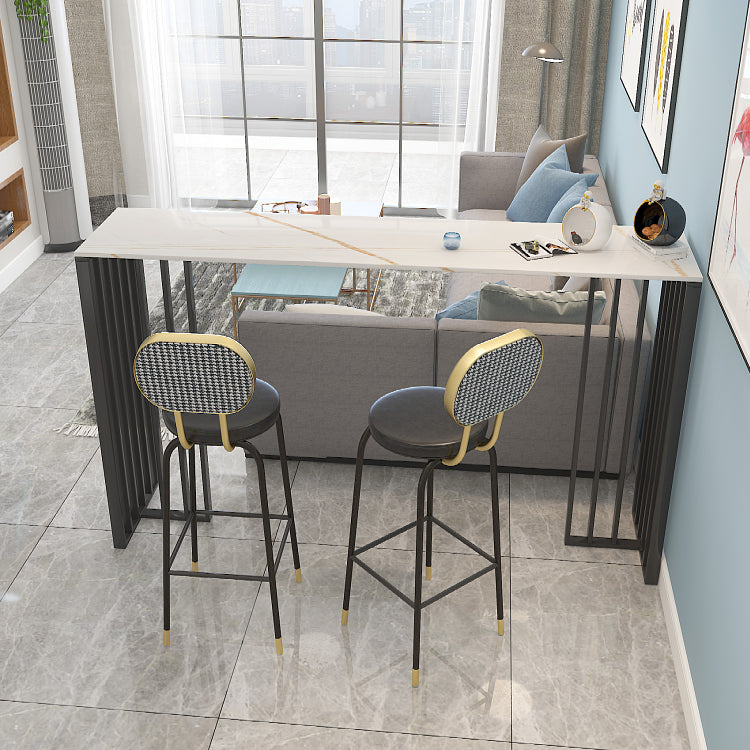 1/3/4 pezzi glam bar tavolo set di tavoli opachi con banco in pietra sinterizzato