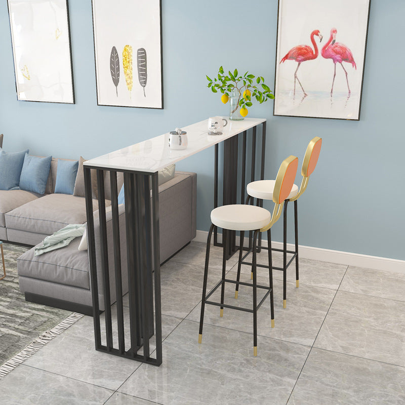 1/3/4 pezzi glam bar tavolo set di tavoli opachi con banco in pietra sinterizzato