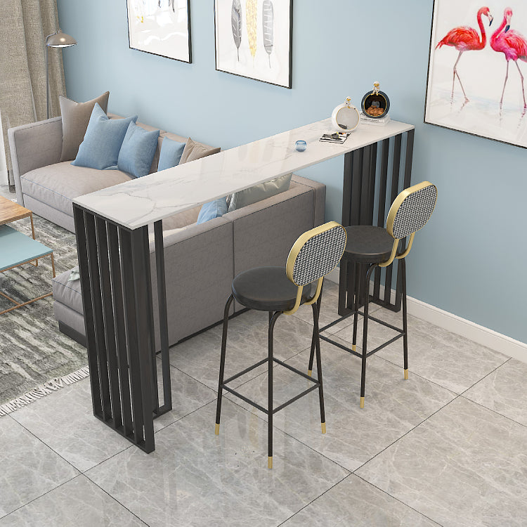 1/3/4 pezzi glam bar tavolo set di tavoli opachi con banco in pietra sinterizzato