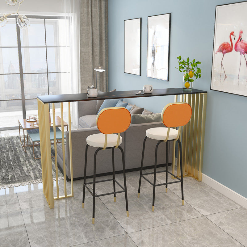 1/3/4 pezzi glam bar tavolo set di tavoli opachi con banco in pietra sinterizzato