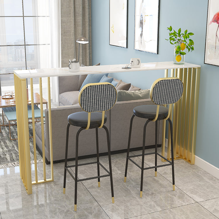 1/3/4 pezzi glam bar tavolo set di tavoli opachi con banco in pietra sinterizzato